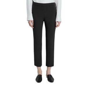 Theory‎ Basic Classic Crepe Black Pull On Cropped Trouser Pants 00